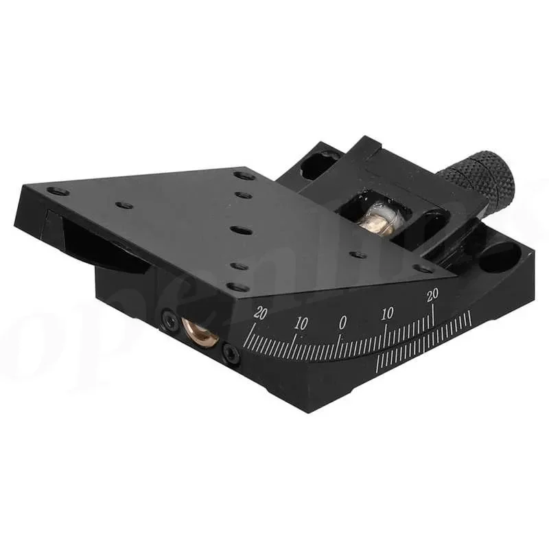 X-Axis Angle Tilt Slide Manual Radian Precision Fine-Tuning Displacement Platform Positive And Negative Adjustment Goniometer