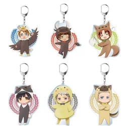 Guo Xiao Luo Anime Peripheral Store Hetalia:The World Twinkle Kigurumi Ver Acrylic Keychain Pendant Ornamen Fans Gifts About 6cm