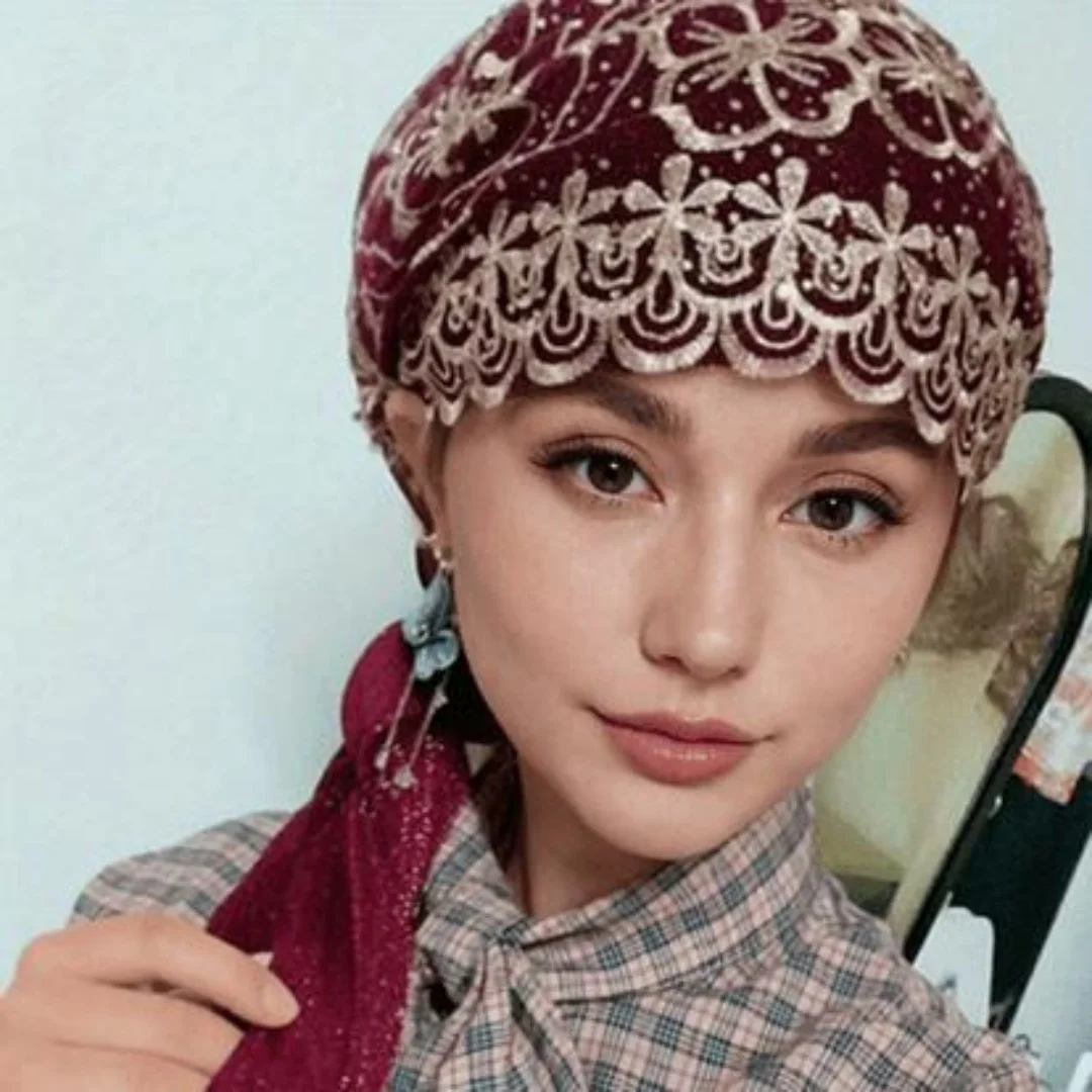 

Исламская шляпа с вышивкой, шапки для женщин, мусульманский хиджаб, повязка на голову, мгновенный шарф, хиджаб, мусульманский тюрбан, великолепная бандана