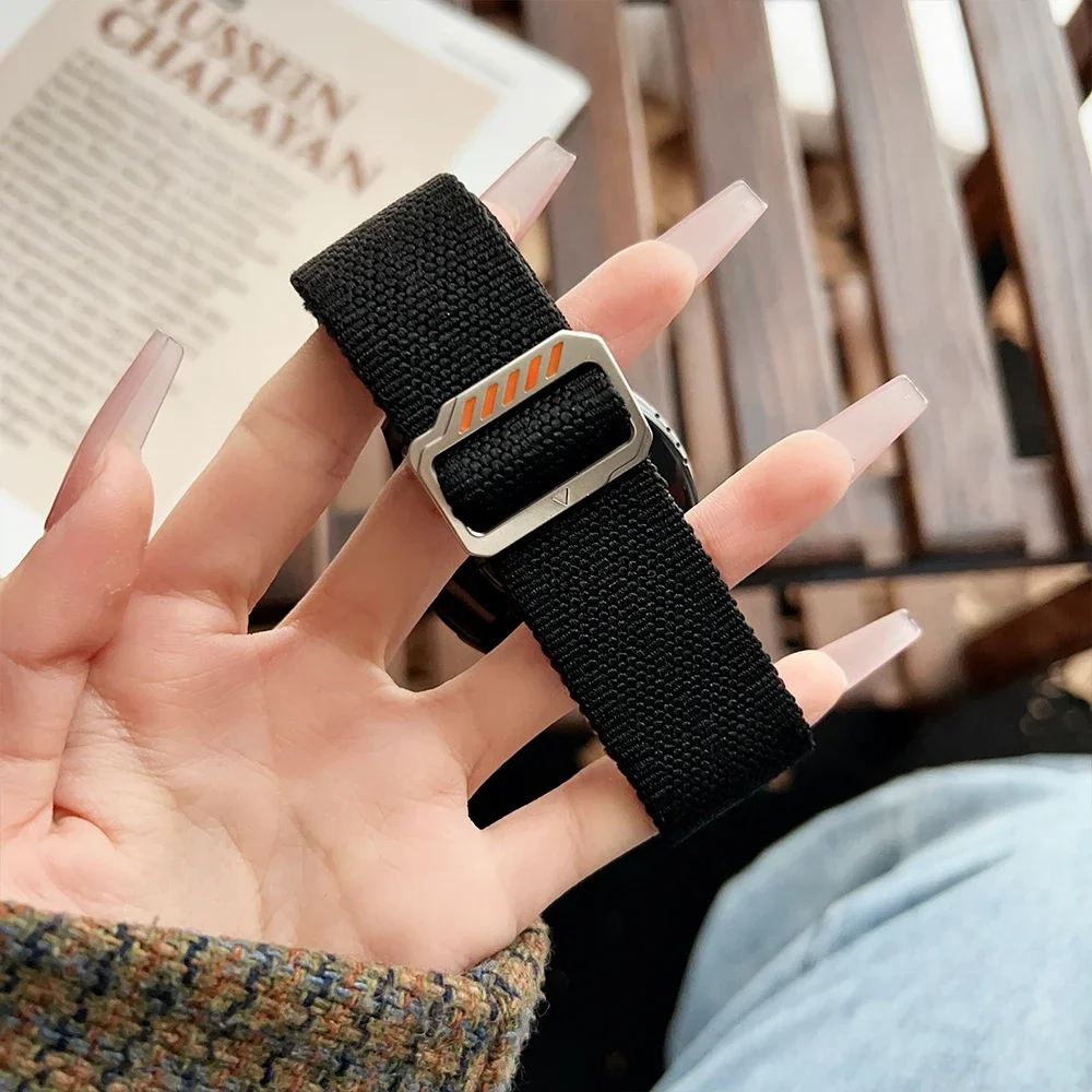 حزام رياضي من النايلون 22 ملم لساعة هواوي 4 برو GT4/5 46 ملم GT3 Pro 46 ملم سوار نهائي لفرقة Amazfit Balance GTR 2/3/4 47 ملم