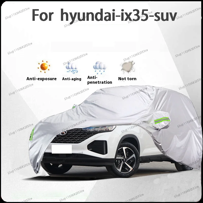 

For Hyundai IX35 Fit Car Cover Waterproof, Dustproof, Sunshade (UV), Snowproof | Silve Full Cover with All-Day Protection