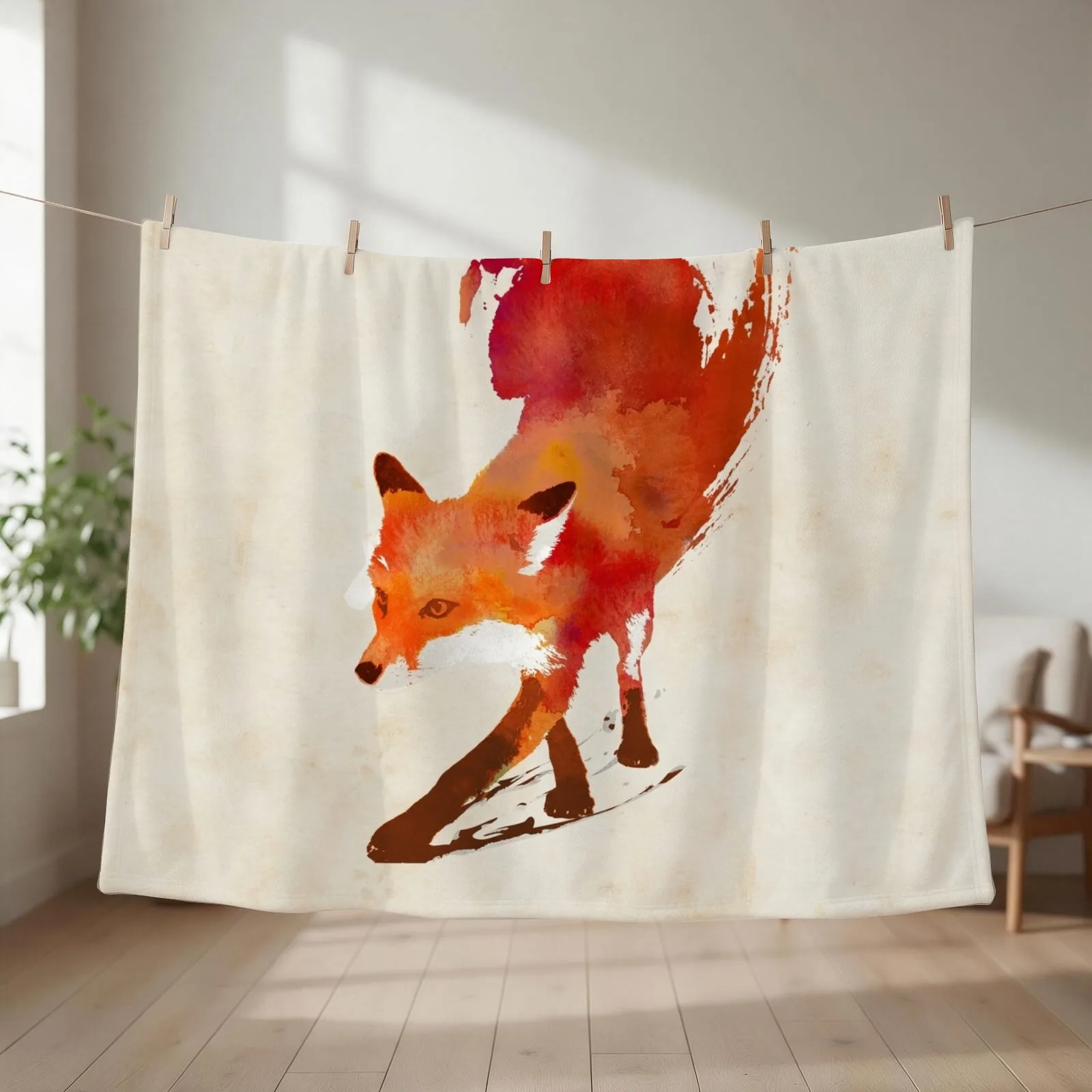 Vulpes Vulpes Throw Blanket couch cozy soft plush fuzzy picnic outdoor blanket