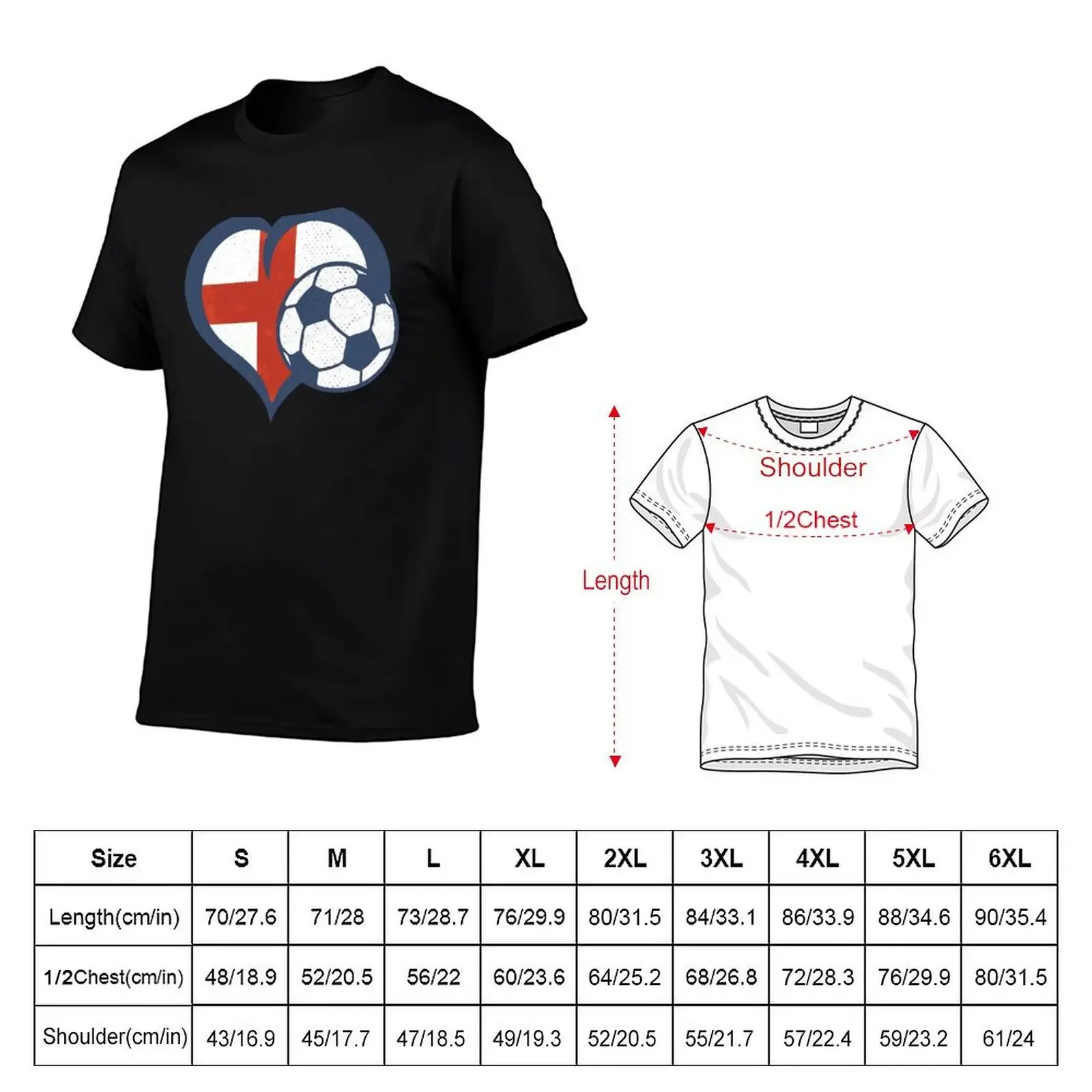 England Football Heart (#01)- England Flag T-Shirt custom t shirt animal prinfor boys cotton t shirt men