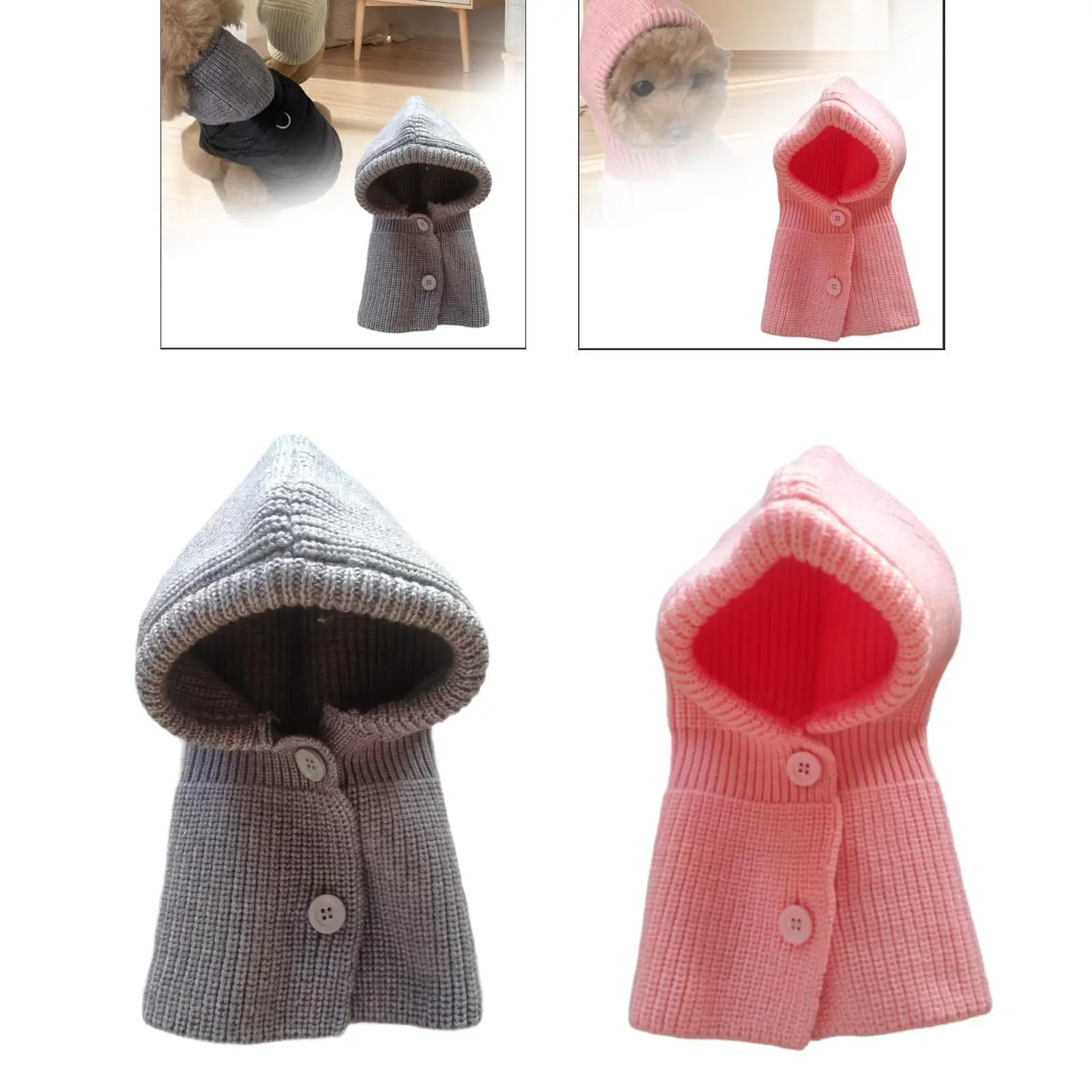 

Winter Pet Hat Hoodie Thickened Warm Cap for Puppy Small Kitten