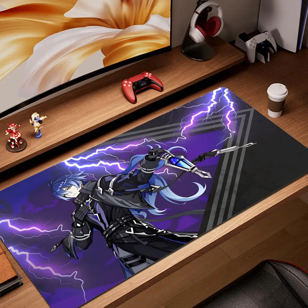 

Новые крутые обои Genshin Impact, коврики для мыши, игровые коврики для компьютера с фиксированным краем, коврик для ноутбука и ПК, настольный коврик из натурального каучука, клавиатурный коврик HYBXAXC