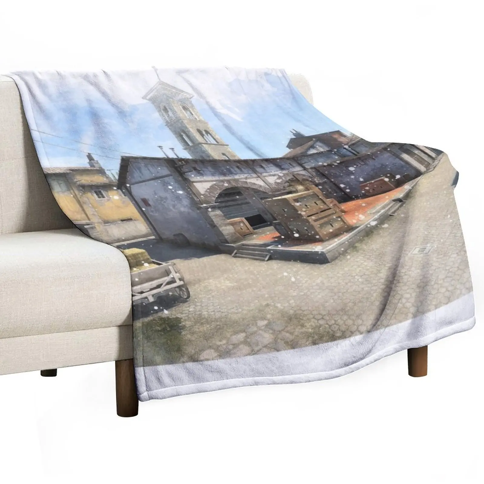 CSGO Inferno Watercolour Map Poster Throw Blanket Designers christmas gifts Furry Blankets