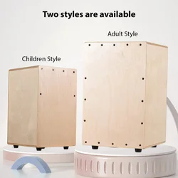 Cajon Box Drum Birch Sitting Drum Wooden Box Drum Travel Drummer Drum Percussion Instrument Anti-Slip for Beginners Party