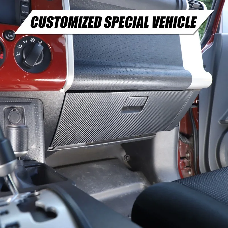 For Toyota FJ Cruiser 2007-2021 PVC Carbon Fiber Car Glove Box Sticker Protection Vinyl Sticker Interior Car Accessories