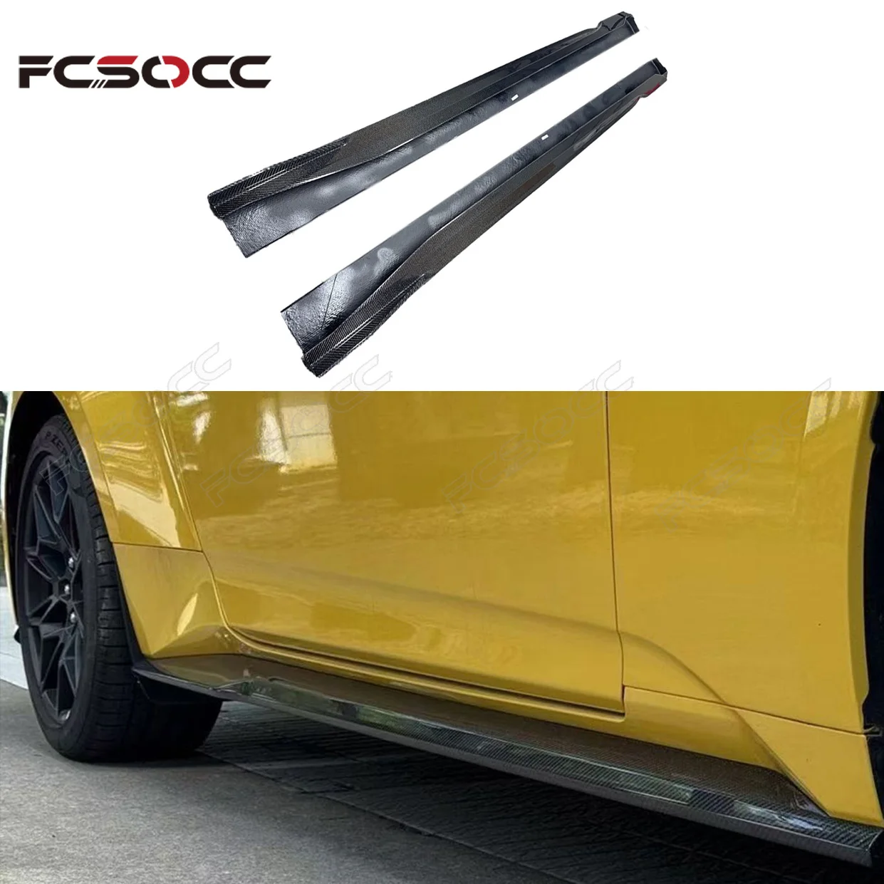 

For Jaguar F TYPE 2013-2024 Real Carbon Fiber Side Skirt Diffuser Lip Spoiler Body Kit Splitter High Quality Upgrade Refits