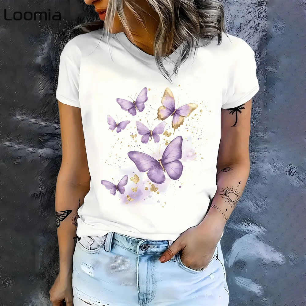 

Summer Minimalist Woman Clothing O-Neck Simple Graphic T Shirts Female Clothing Fashion Women's T-Shirt Casual Woman Clothing