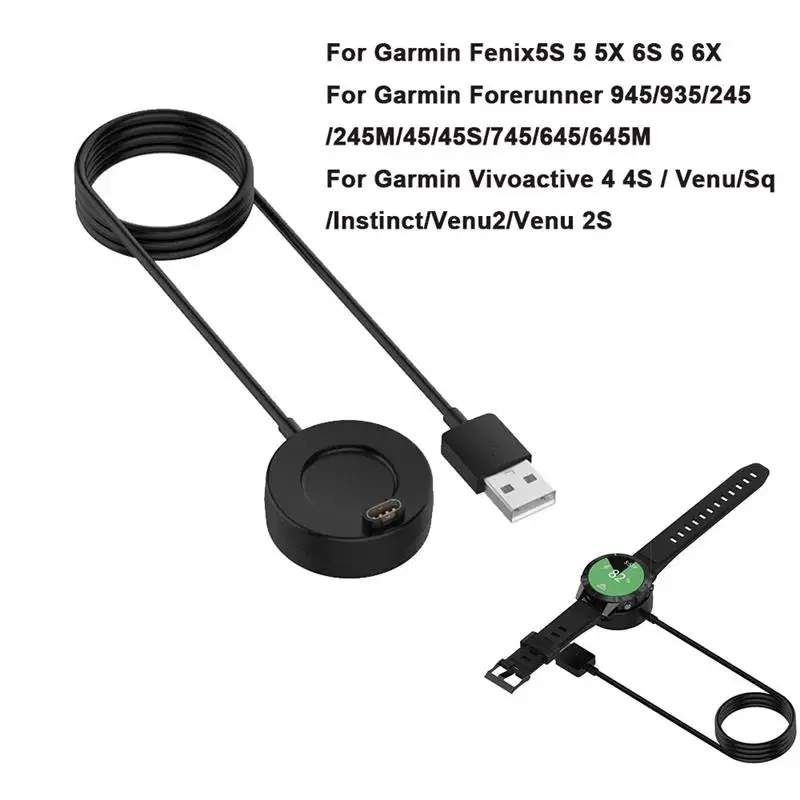 Charger Dock for Garmin Venu 2 2S/Fenix 5S 5 5X 6S 6 6X/Forerunner 245 45S 945 935 645 645m/Vivoactive 4 4S Charging Power Cable