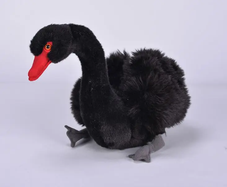 봉제 검은 백조 장난감 고품질 창조적 인 백조 인형 선물 약 26cm