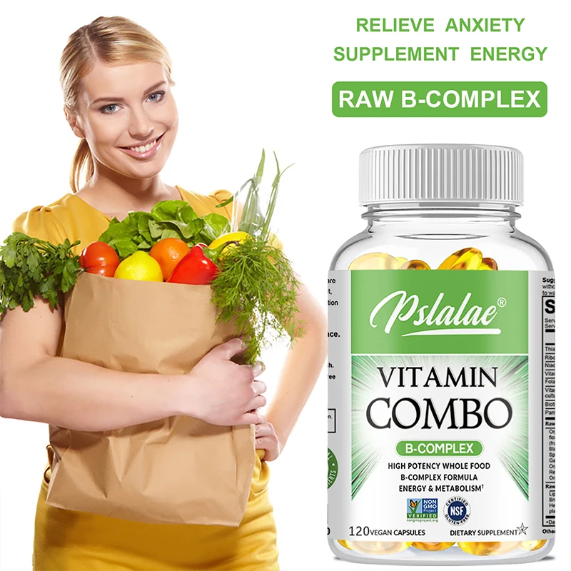 

B Vitamin Capsules - Supports Nervous and Immune System Health, Promotes Energy Production, Non-GMO, Gluten-free