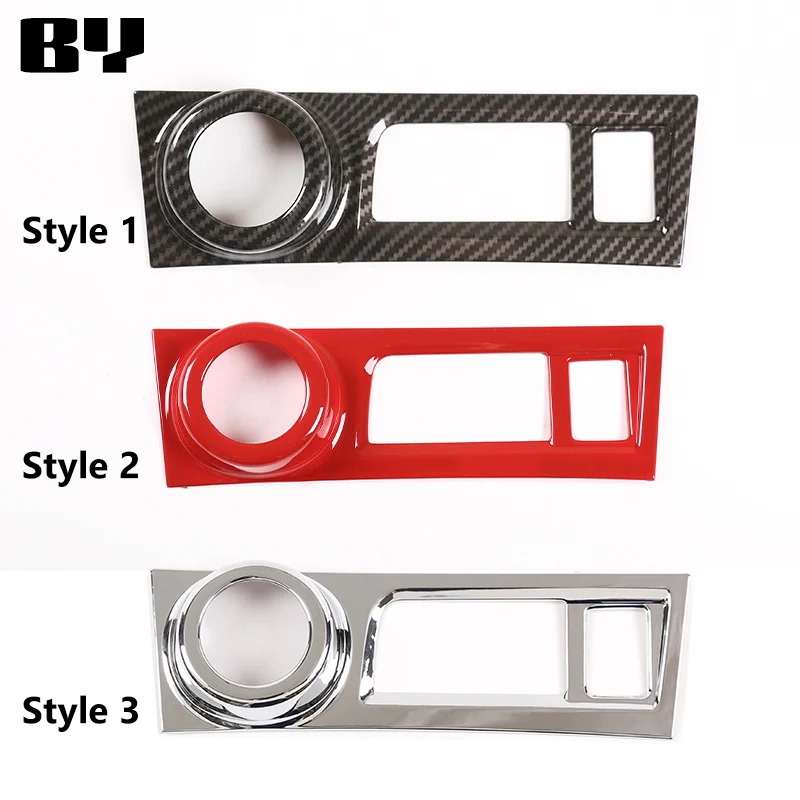 For Toyota FT86 GT86 Subaru BRZ 2012-2020 ABS carbon fiber Start Stop Engine Button Panel Trim Decorative Cover Car Accessories