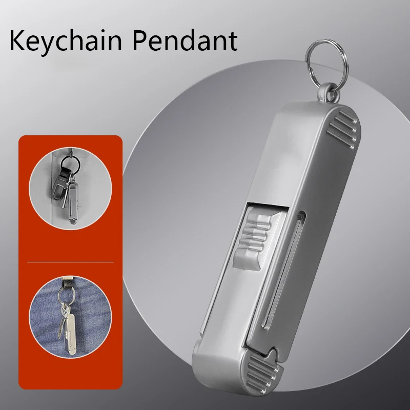 1Pcs Stainless Steel Anti-splash Nail Clippers Push-pull Style Nail Cutter Nail Toenail Trimming Tool Portable Keyring Pendant