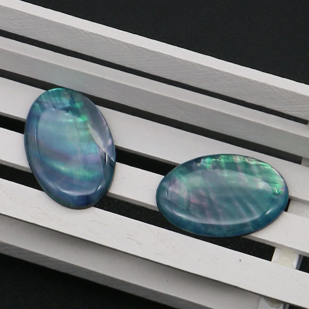 Multi-size Vintage Imitation Abalone Shell Oval Cabochon Beads Resin Dropping Craft Nonporous Ring Face Jewelry Components
