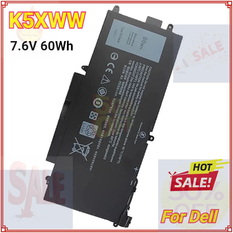 K5XWW Laptop Battery for Dell Latitude 5289 7389 7390 2-in-1 Series Latitude 12 5000 E5289 L3180 Series P29S002 P29S001 725KY
