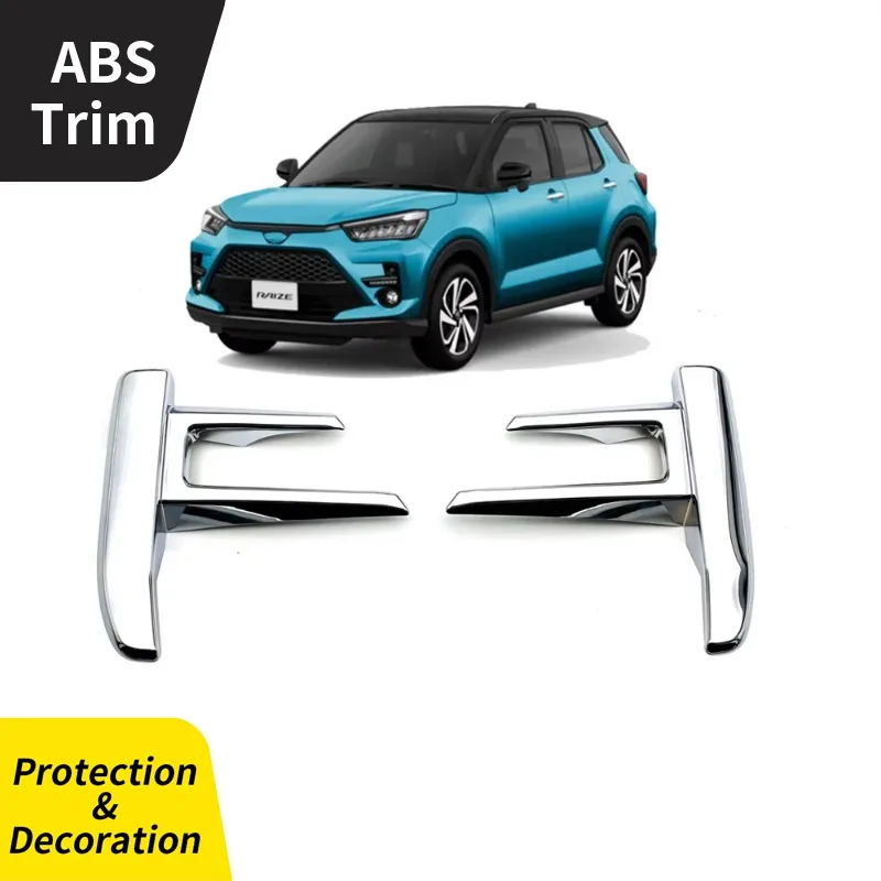 2 Pcs ABS Chrome Rear Fog Light Cover Trim for Toyota Raize A200A / A210A 2020 2021 Car Accessories