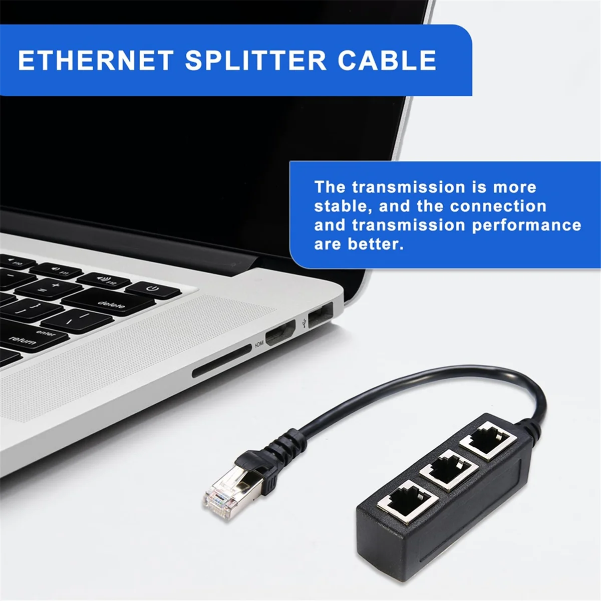 X64A_RJ45 Ethernet Splitter Cable Ethernet Splitter Adapte