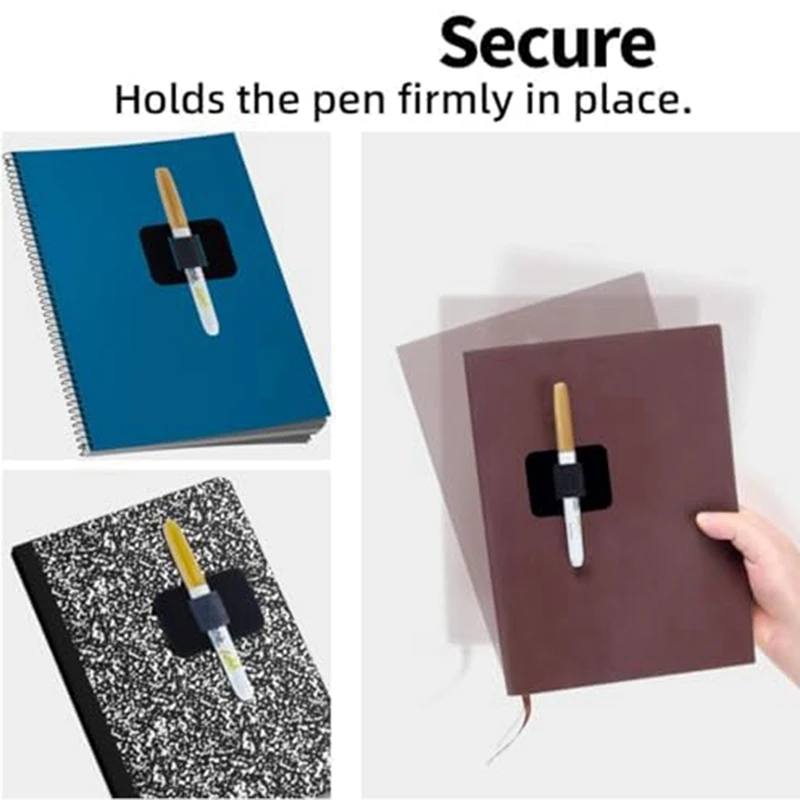 4 Packs Of Notebook Pen Holders, Self-Adhesive Pen Holders, And Pencil Elastic Sleeves Designed Specifically