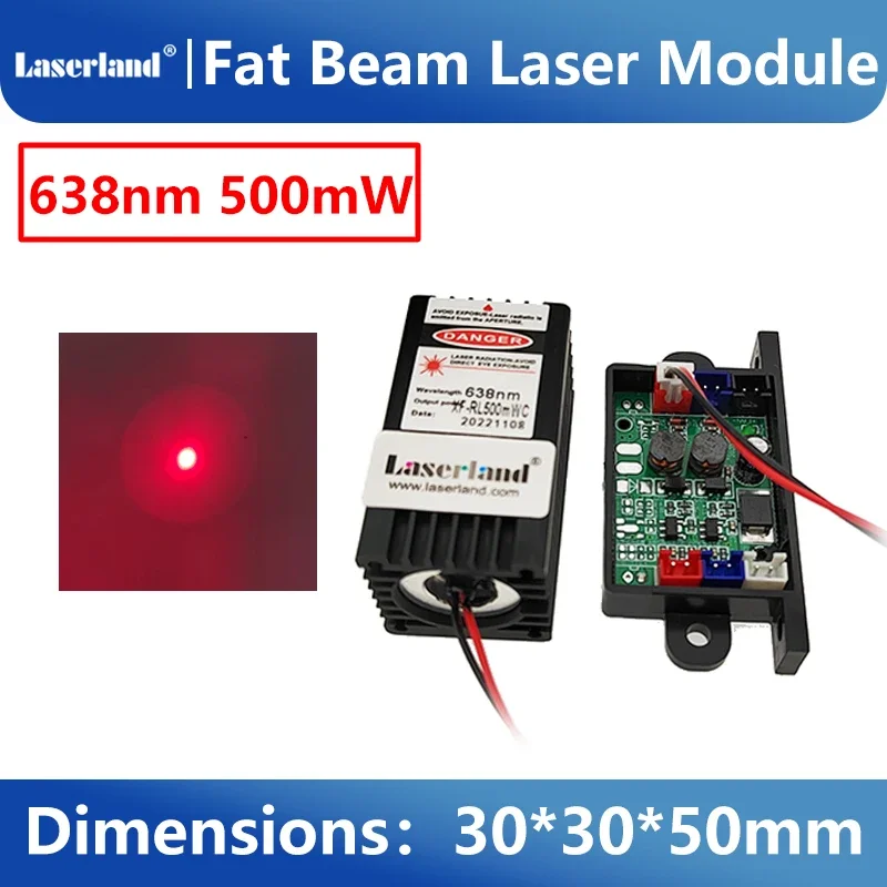 

638nm 500mW Fat Beam Laser Head Infrared Module Stage Tube