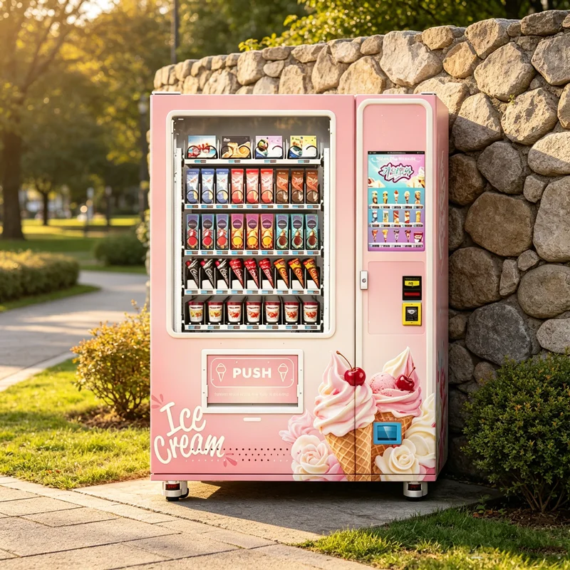 Ice Cream Product Vending Machine Smart Cold Drinks Popsicles Ice Cream Quick-Frozen Automatic Ice Water Vending Machine Custom