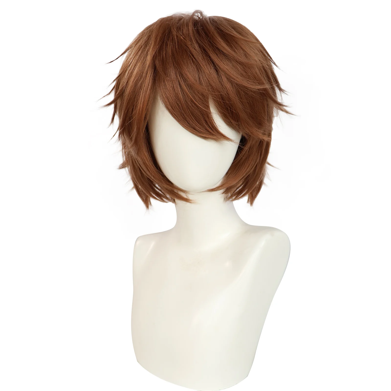 

Men's Daily Wear Short Brown Straight Synthetic Cosplay Wig for Party Music Festival Carnival Comic Exhibition