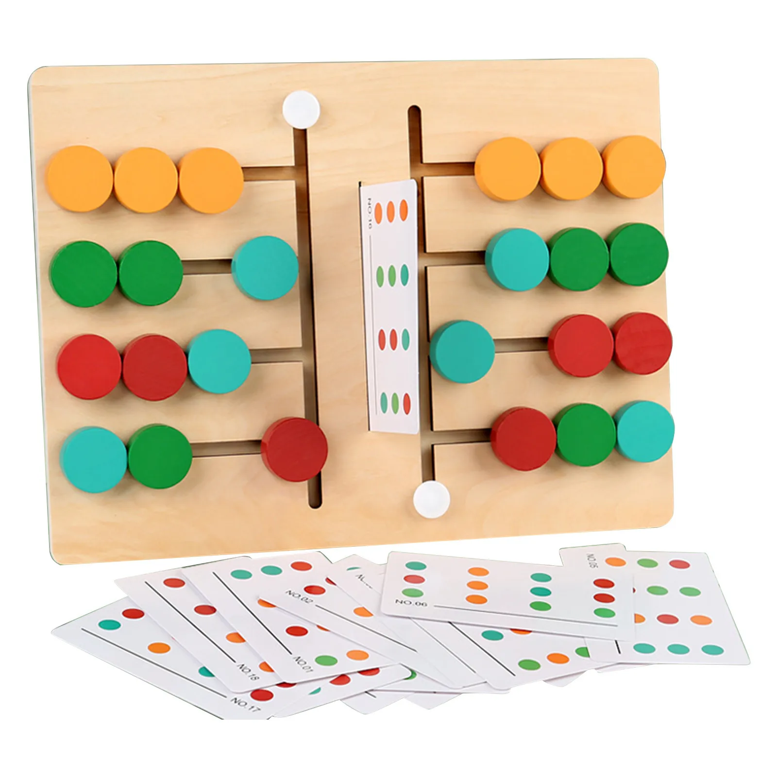 Learning Toys Sliding Puzzle For Kids 3 4 5 6 7 Years Old Preschool Game Brain Teasers Boys Girls 2 Players Educational Wooden
