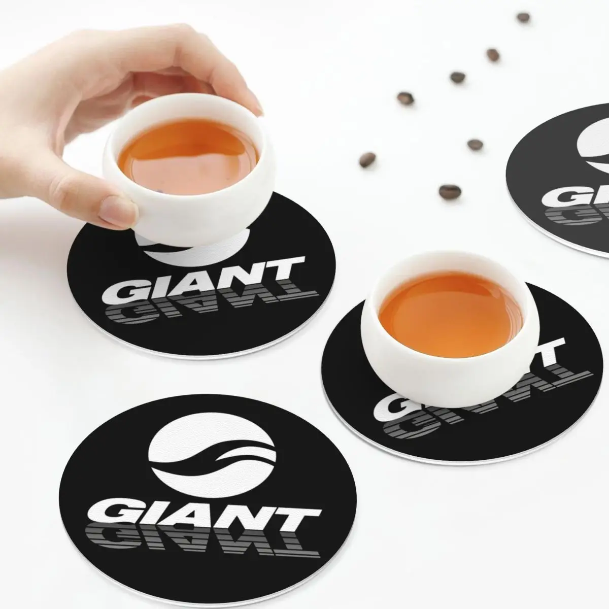 

Giant-Bike Coasters Kitchen Placemats Waterproof Insulation Cup Coffee Mats For Decor Home Tableware Pads Set of 4