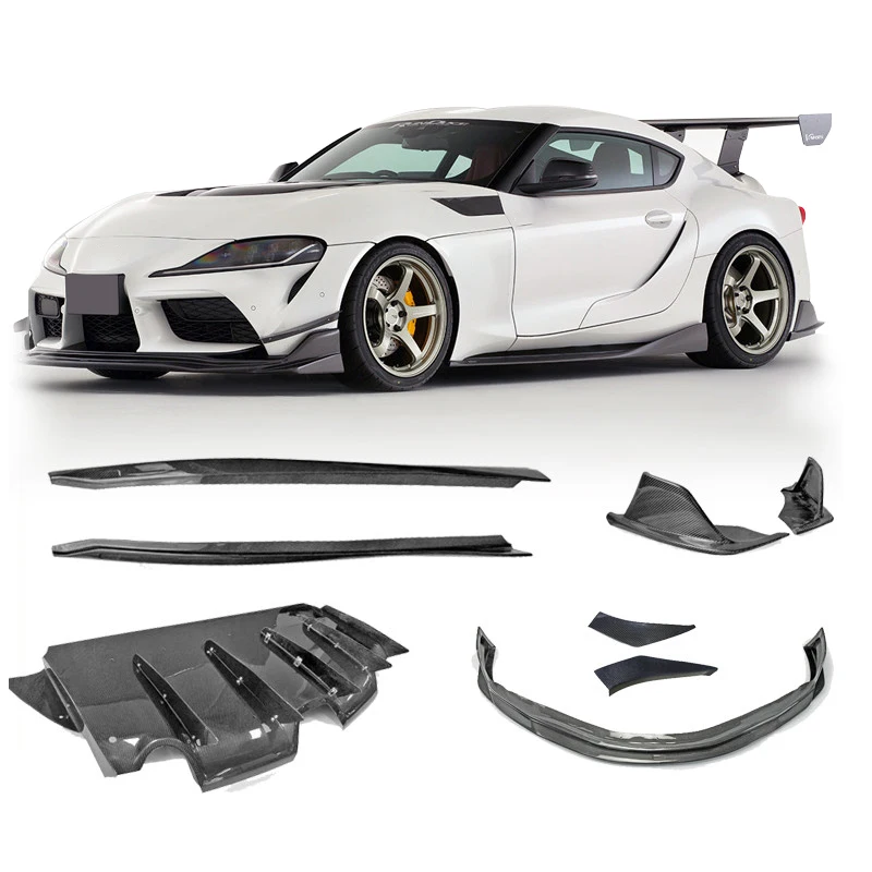 

Carbon Fiber Body Kit For Supra A90 MK5 Aero Full Front bumper lip side skirts diffuser spoiler wing splitter bodykit