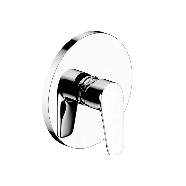 Single Function Chrome Round Concealed Bathroom Shower Mixer Valve Control with In-wall Box