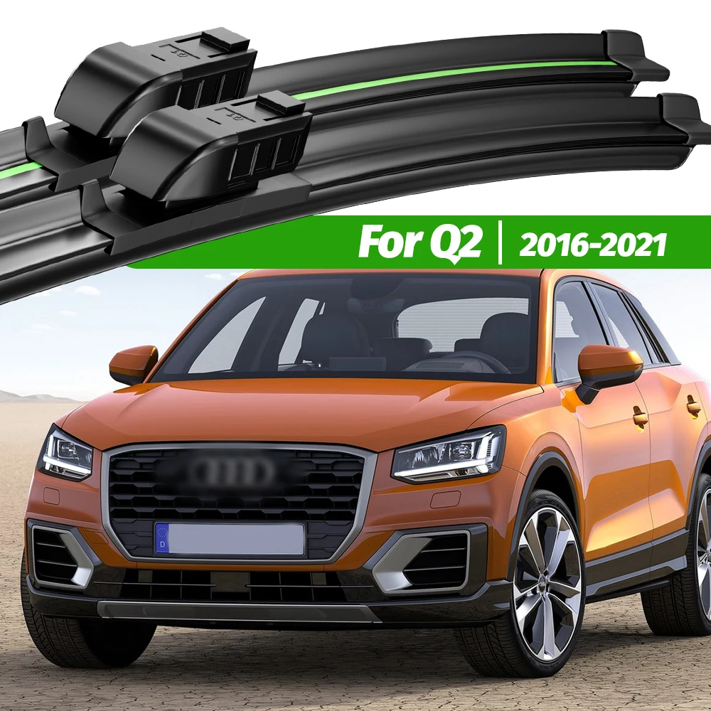 

For Audi Q2 2016-2021 2pcs Front Windshield Wiper Blades 2017 2018 2019 2020 Windscreen Window Accessories