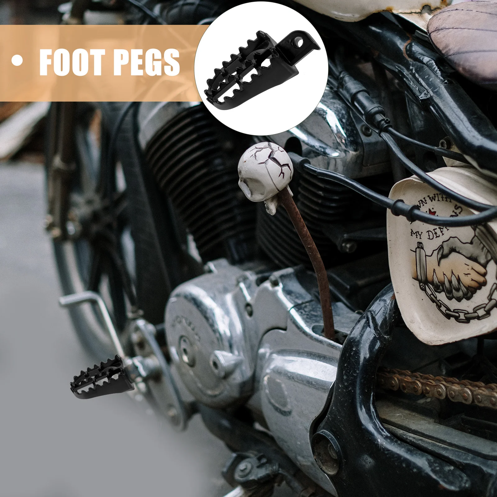 

1 Pair Aluminium Footpegs Pedals For Dirt Bike Motorcycle Durable Alloy Foot Rests, Non-Slip Motorbike Floorboards, Off-Road