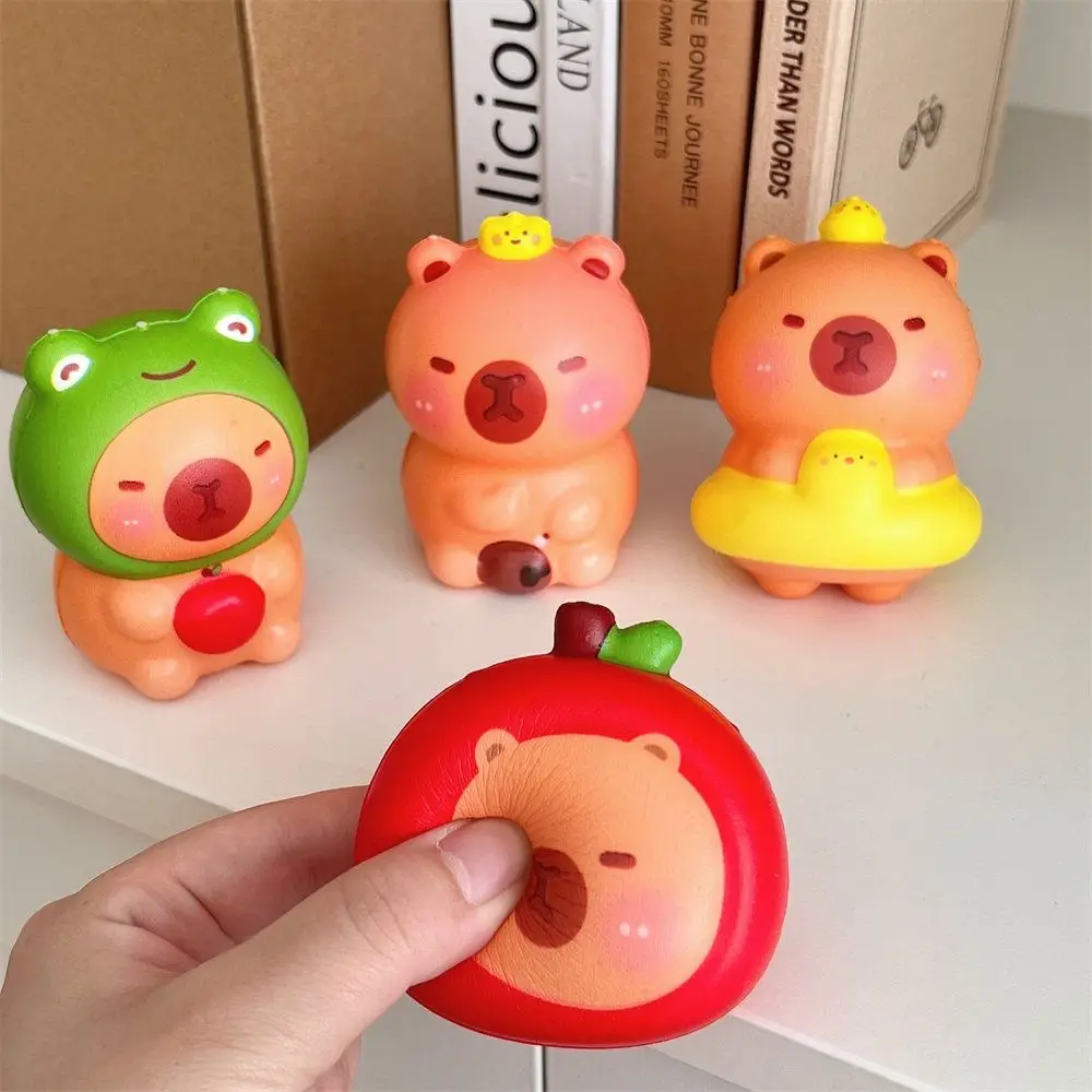 Miękka zabawka sensoryczna Capybara zabawka do ściskania powolne odbicie Fidget Toy Cartoon Fidget Toy PU 3D Pinch zabawka dekompresyjna śmieszne zabawki