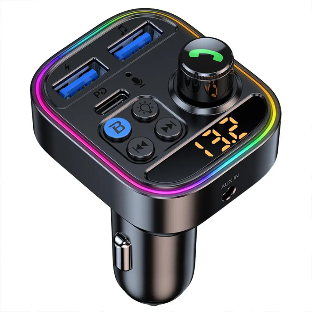 

T18 Car MP3 Player FM Transmitter USB PD30W Fast Charging Wireless Radio Adapter Car Kit Noise Cancelling Hands-Free Calling