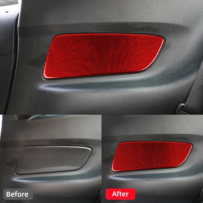 For Ford Mustang GT 2015-2021 Car Accessories Carbon Fiber Interior Car Rear Door Panel Trim Stickers Decals Decoration Cover - Image 6