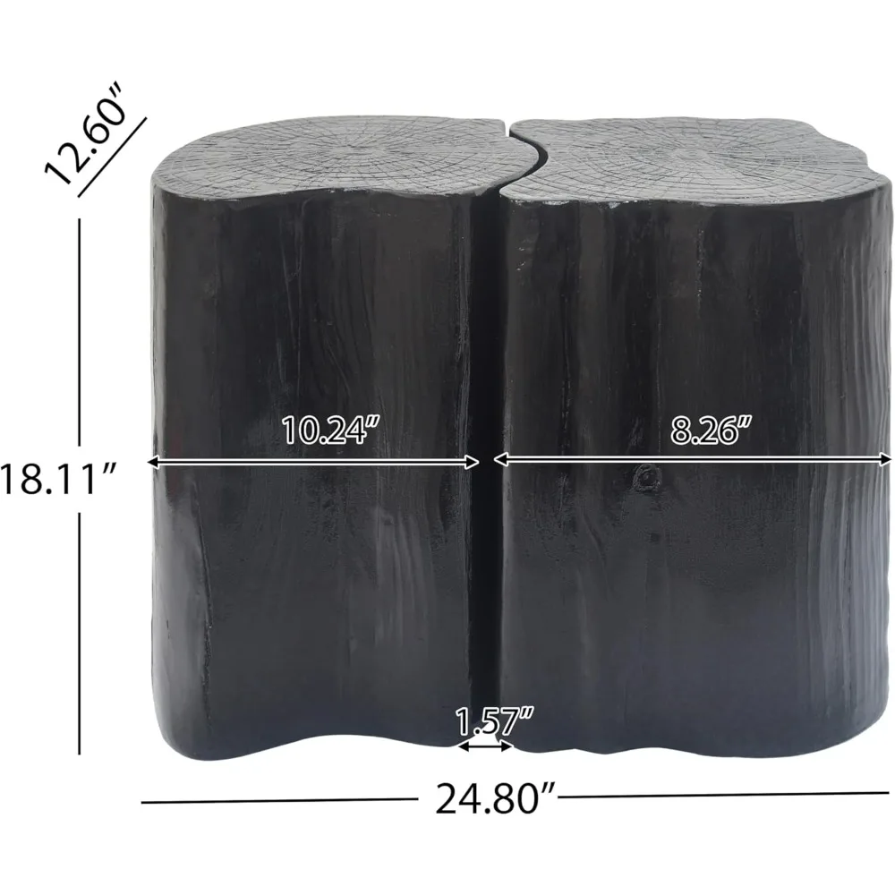 KevinPlus Dual-Purpose Nested Side Tables for Living Spaces, Suitable for Indoor and Outdoor Use, Crafted from Mango Wood, Natur