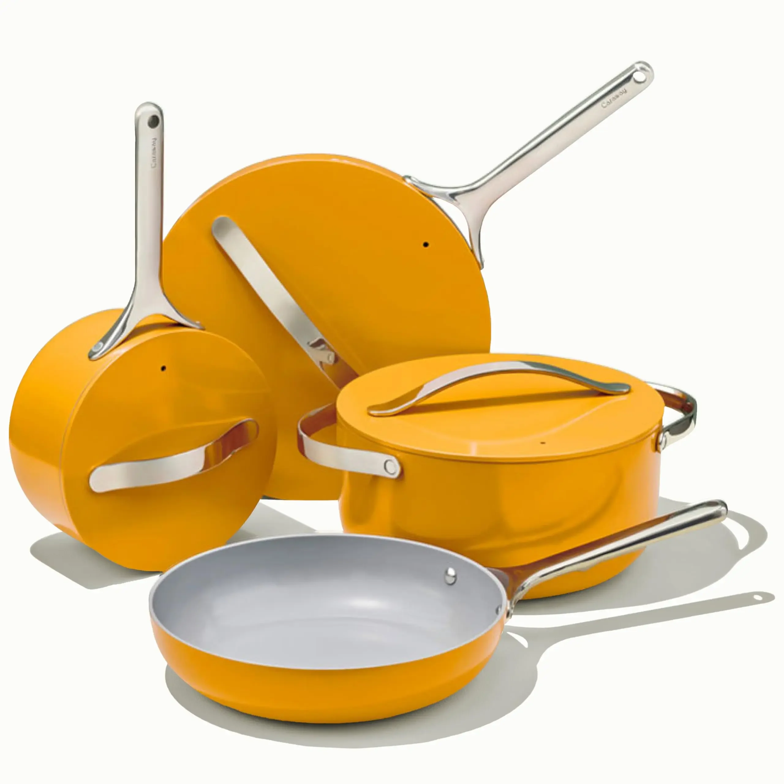 

Carawayhome Nonstick Ceramic Cookware Set Pots Pans Lids And Kitchen Storage Non Toxic PTFE & PFOA Free Oven Safe