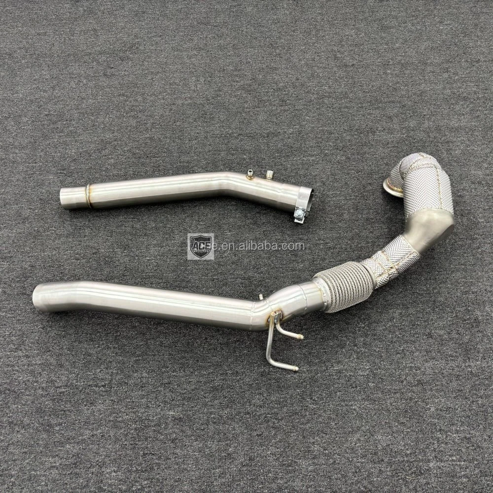 ACE for Volkswagen Golf 8R MK8 R 2020+ 2.0T High Performance 304 Stainless Steel Exhaust Downpipe 1.5mm Thick Brushed Finish view 6