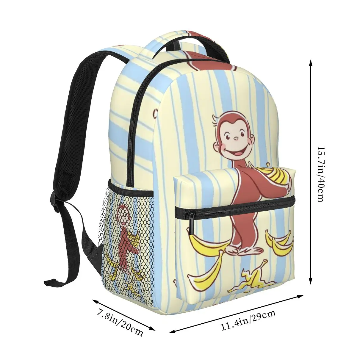 Curious George Monkey Animation Backpack Hot Sale Daypack Large Capacity Children BookBag School Bag Shoulder Bags for Men Women