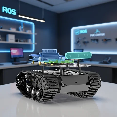 10KG Load Strong Shock Absorption Tank Chassis with Motor Suspension All Metal Tank Robot Kit Coding Motor Intelligent Robot Car