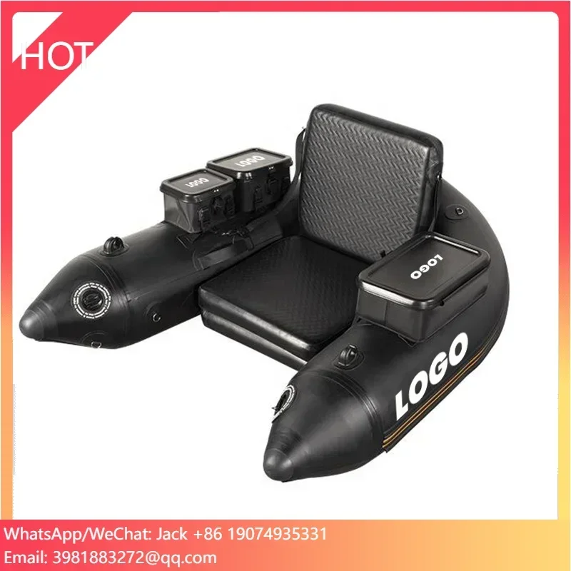 PVC Belly Boat Fishing Float Tube Inflatable Boat With Adjustable Straps/Fish Ruler/Carry Bag