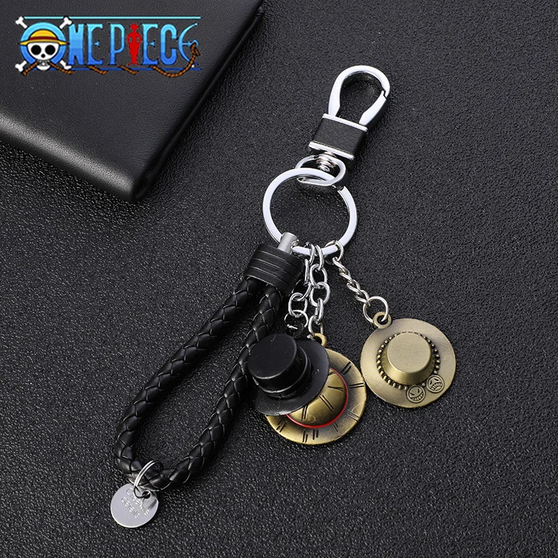 One Piece Anime Luffy Keychain Cartoon Roronoa Zoro Portgas·D· Ace Car Bag Key Chain Metal Pendant Creative Birthday Gifts