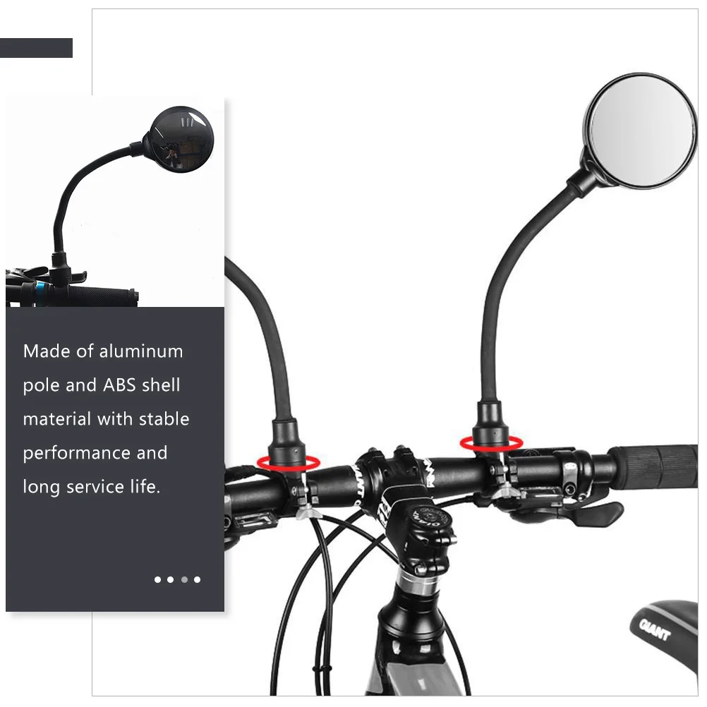 

2Pcs Universal Bike Mirror Adjustable Rearview Handlebar Mirrors for Mountain Folding Bicycles Cycling Bike Mirror