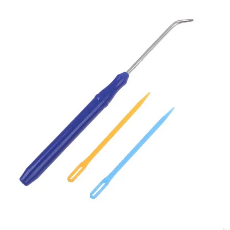 

P0UE Plastic Crochet Needles Hooks Set for Adults Beginners Knitting DIY Tool