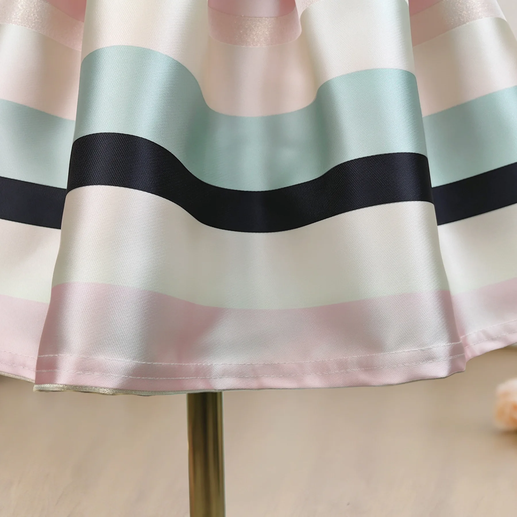 HETISO Summer Kids Girls Striped Princess Dress Baby Cute Birthday Party Costume Cotton Lining Children's Beachwear view 6