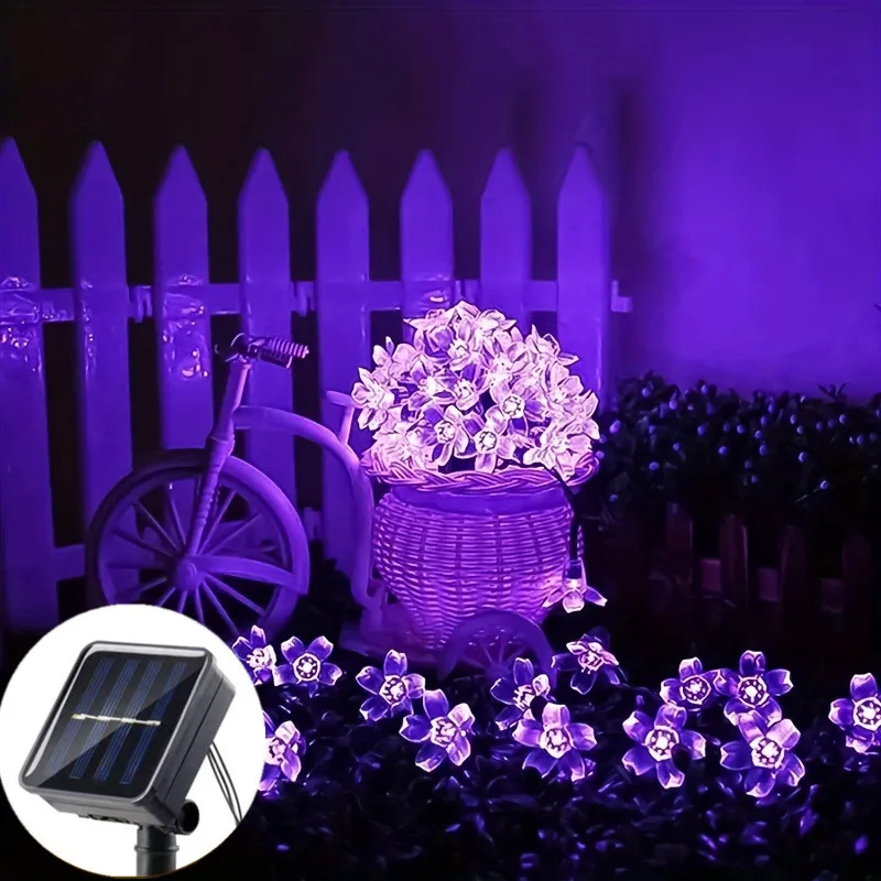 

Wedding Decoration LED Fairy Lights Garden Lights Christmas Party Decoration Outdoor Solar 8 Modes Cherry Blossoms String Light