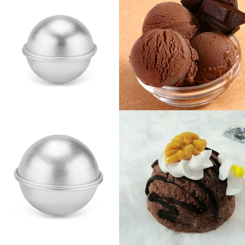 6pcs/pack Bath Bombs Metal Aluminum Alloy Bath Bomb Mold 3D Ball Sphere Shape DIY Bathing Tool Accessories Creative Mold