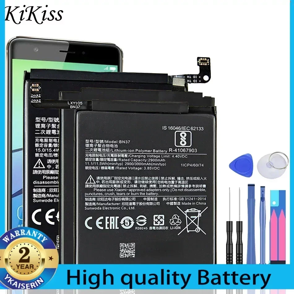 Battery For Xiaomi Redmi Red mi Note 2 3 3S 3X 4 4X Pro 4X 5 5A Plus 6 6A 7 8 8T 9 9S K20 K30/BN30 BN31 BN34 BN35 BN44 BN37 BN48