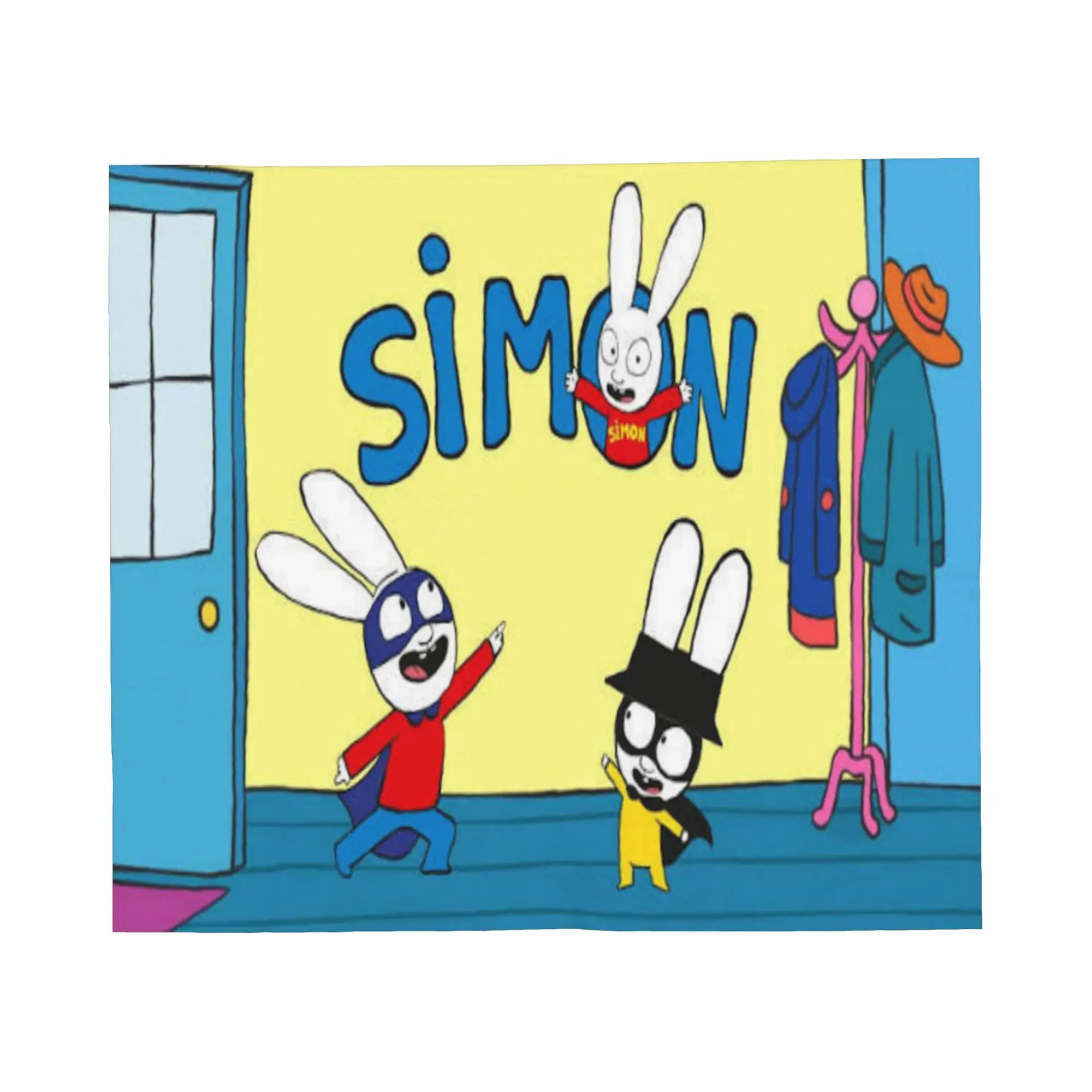 Super Soft Simon Super Rabbit Throw Blanket Premium Flannel Fleece Lightweight  Bed Blanket Cozy Fluffy Blankets All Season Use